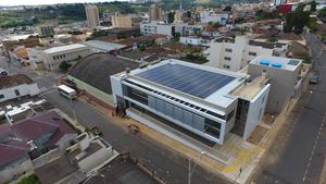 Painéis de energia solar na Sicoob Crediara em Araxá-MG